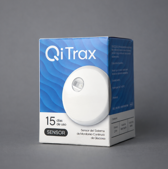 Qi Trax: Medidor Continuo de Glucosa