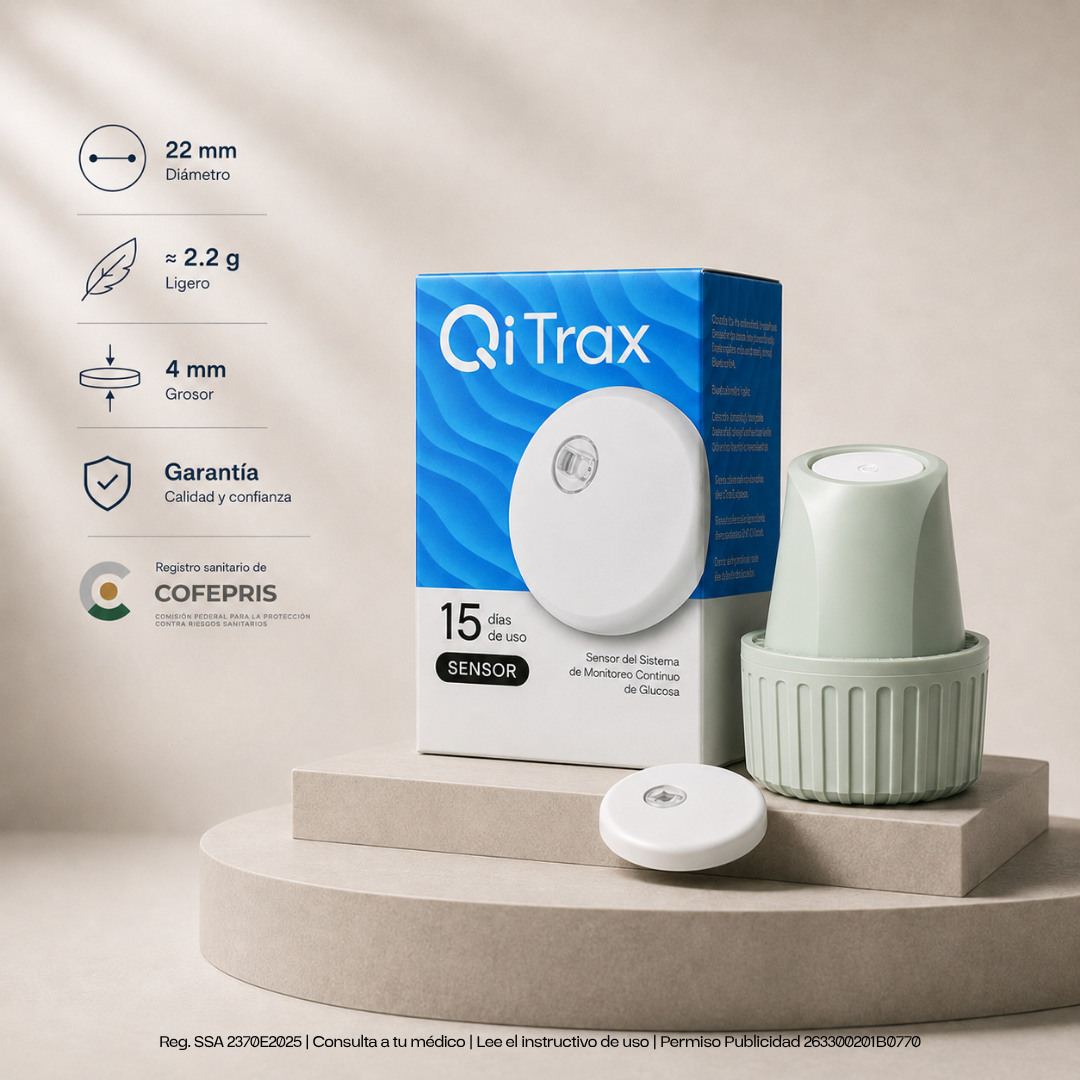 QiTrax — sensor aplicador y empaque
